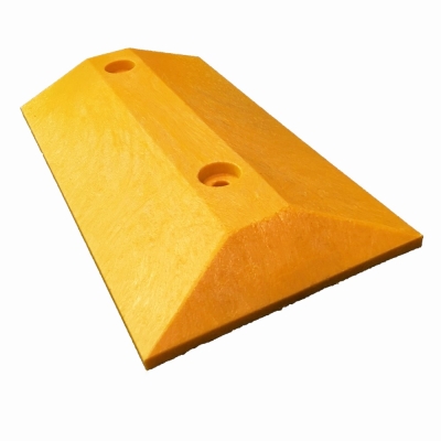 18” Standard Yellow Speed Bump End Cap - Pairs